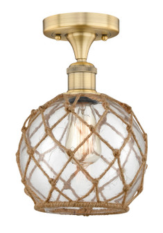 Edison One Light Semi-Flush Mount in Brushed Brass (405|6161FBBG1228RB)