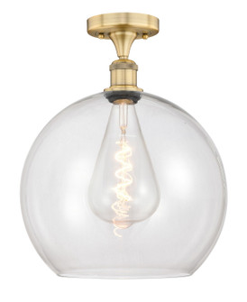 Edison One Light Semi-Flush Mount in Brushed Brass (405|6161FBBG12214)