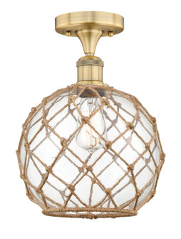 Edison One Light Semi-Flush Mount in Brushed Brass (405|6161FBBG12210RB)