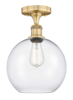 Edison One Light Semi-Flush Mount in Brushed Brass (405|6161FBBG12210)