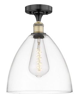 Edison One Light Semi-Flush Mount in Black Antique Brass (405|6161FBABGBD122)