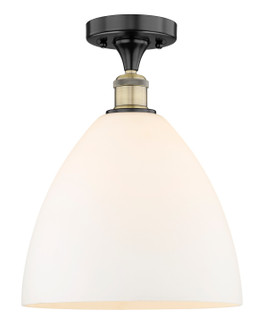 Edison One Light Semi-Flush Mount in Black Antique Brass (405|6161FBABGBD121)