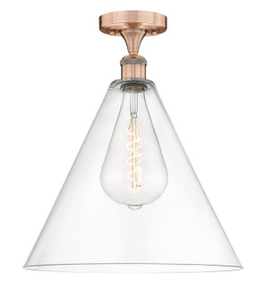 Edison One Light Semi-Flush Mount in Antique Copper (405|6161FACGBC162)