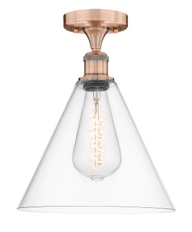 Edison One Light Semi-Flush Mount in Antique Copper (405|6161FACGBC122)