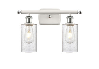 Ballston Two Light Bath Vanity in White Polished Chrome (405|5162WWPCG804)