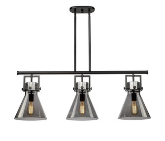 Downtown Urban Three Light Island Pendant in Matte Black (405|4113IBKG41110SM)