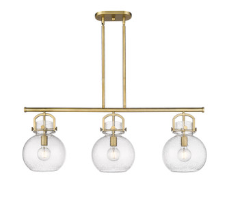 Downtown Urban Three Light Island Pendant in Brushed Brass (405|4103IBBG41010SDY)