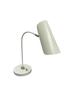 Logan One Light Table Lamp in White/Satin Nickel (30|L350WTSN)