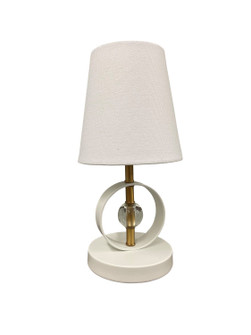 Bryson One Light Accent Lamp in Weathered Brass/White (30|B210WBWT)