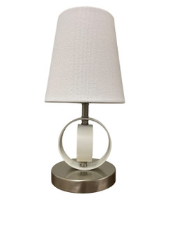 Bryson One Light Accent Lamp in Satin Nickel/White (30|B209SNWT)