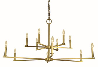 Evelyn 12 Light Foyer Chandelier in Brushed Brass (8|5762BR)