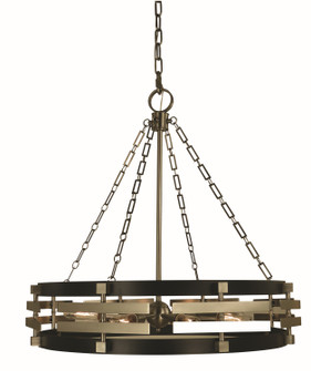 Eden Eight Light Chandelier in Brush Brass Matte Black (8|5748BRMLACK)