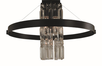 Iris Five Light Flush Mount in Brush Brass Matte Black (8|5734BRMBLACK)