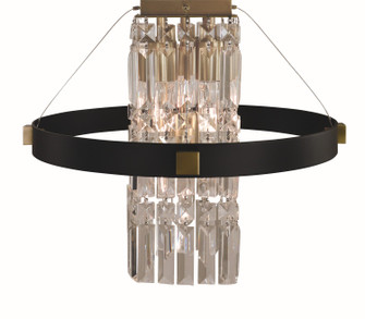 Iris Five Light Flush Mount in Brush Brass Matte Black (8|5732BRMBLACK)