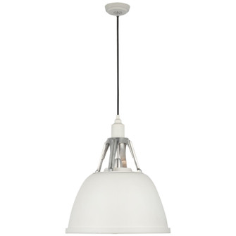 Gunner LED Pendant in White and Polished Aluminum (268|TOB5641WHTPAL)
