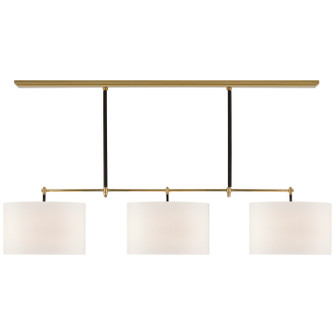 Bryant Wrapped LED Billiard in Hand-Rubbed Antique Brass and Chocolate Leather (268|TOB5586HABCHCL)