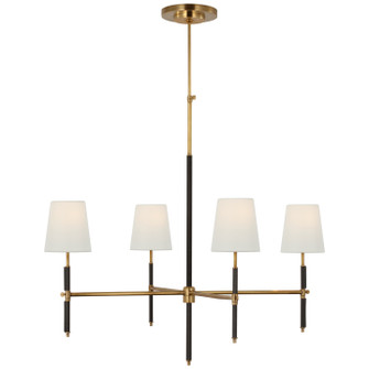 Bryant Wrapped LED Chandelier in Hand-Rubbed Antique Brass and Chocolate Leather (268|TOB5582HABCHCL)