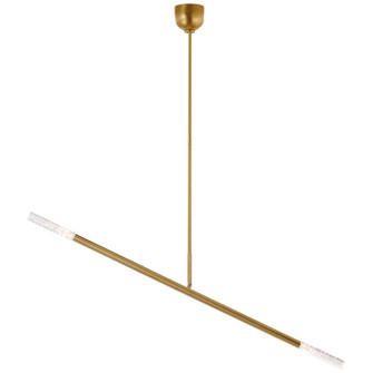 Rousseau LED Linear Chandelier in Antique-Burnished Brass (268|KW5597ABSG)
