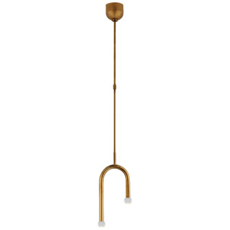 Rousseau LED Pendant in Antique-Burnished Brass (268|KW5590ABCG)