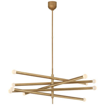 Rousseau LED Chandelier in Antique-Burnished Brass (268|KW5587ABECG)