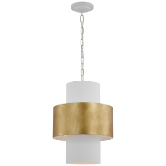 Chalmette LED Pendant in Plaster White and Gild (268|JN5331PWG)