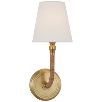 Basden LED Wall Sconce in Antique-Burnished Brass and Natural Rattan (268|CHD2080ABNRTL)