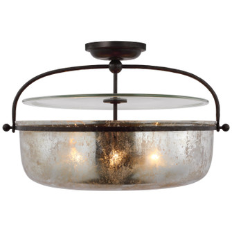 Lorford LED Semi-Flush Mount in Aged Iron (268|CHC4272AIMG)