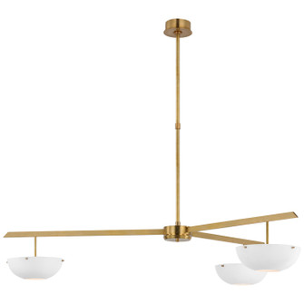 Valencia LED Chandelier in Hand-Rubbed Antique Brass (268|ARN5520HABWHT)