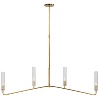 Casoria LED Linear Chandelier in Hand-Rubbed Antique Brass (268|ARN5510HABCG)