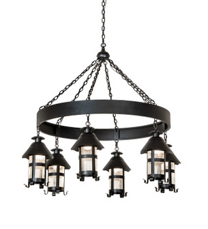 Rutland Six Light Chandelier in Textured Black (57|259963)