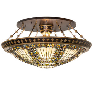 Fleur-De-Lis Ten Light Semi-Flushmount in Copper Vein & Nu Gold (57|259026)