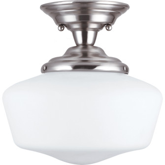 Academy One Light Semi-Flush Mount in Brushed Nickel (1|77436962)