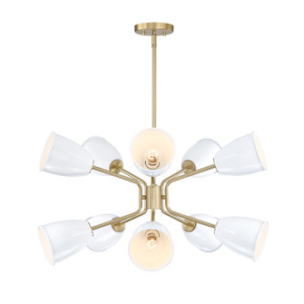 Biba Ten Light Chandelier in Brushed Gold (43|D300M10CHBG)