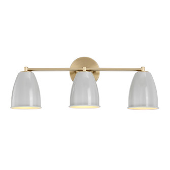 Biba Three Light Vanity in Brushed Gold (43|D287M3BBG)