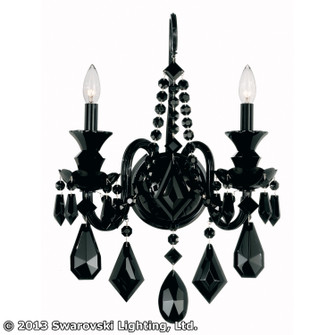 Hamilton Black Two Light Wall Sconce in Jet Black (53|5702BK)