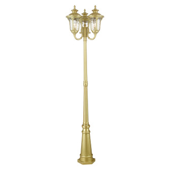 Oxford Three Light Post Mount in Soft Gold (107|786633)