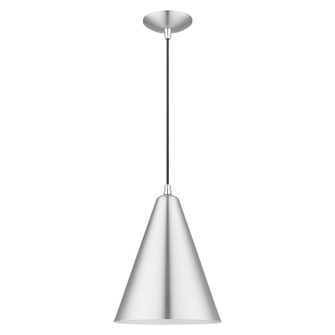 Dulce One Light Pendant in Brushed Aluminum with Polished Chrome (107|4149266)
