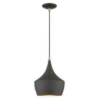 Waldorf One Light Pendant in Bronze with Antique Brass (107|4118607)