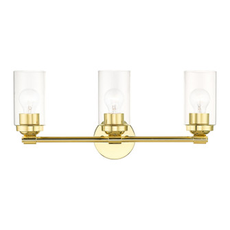 Whittier Three Light Vanity Sconce in Polished Brass (107|1808302)