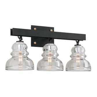 Menlo Park Three Light Bath And Vanity in Textured Iron (67|B3963TRN)