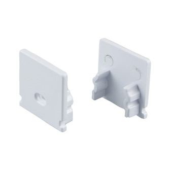 Premium Extrusions End Cap w/feed hole in White (303|PETRACEFEED)