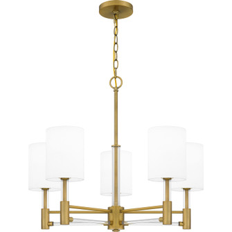 Gretchen Five Light Chandelier in Aged Brass (10|GCN5026AB)