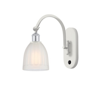 Ballston One Light Wall Sconce in White Polished Chrome (405|5181WWPCG441)