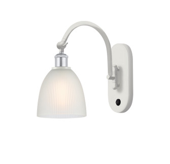 Ballston One Light Wall Sconce in White Polished Chrome (405|5181WWPCG381)
