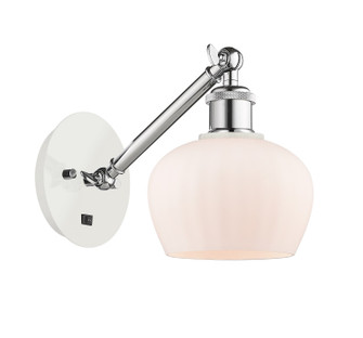 Ballston One Light Wall Sconce in White Polished Chrome (405|3171WWPCG91)