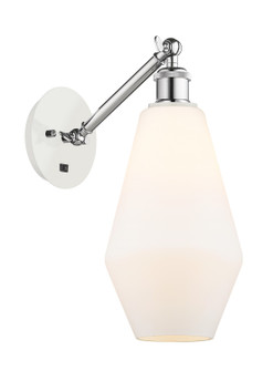 Ballston One Light Wall Sconce in White Polished Chrome (405|3171WWPCG6517)