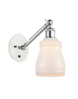Ballston One Light Wall Sconce in White Polished Chrome (405|3171WWPCG391)
