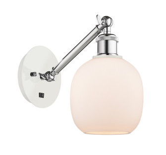 Ballston One Light Wall Sconce in White Polished Chrome (405|3171WWPCG101)