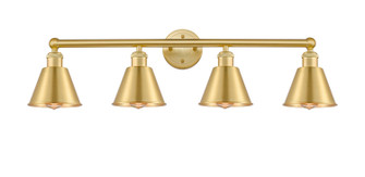 Edison Four Light Bath Vanity in Satin Gold (405|6164WSGM8SG)