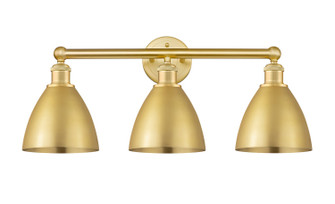 Edison Three Light Bath Vanity in Satin Gold (405|6163WSGMBD75SG)